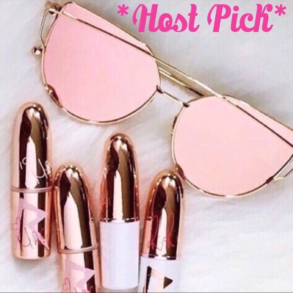 ✨ROSE GOLD✨BRIGHT PINK MIRRORED SUNGLASSES-NEW - Picture 6 of 10